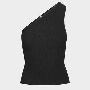 NWOT Aritzia Babaton Sculpt Knit Seven One Shoulder top - Black - Size M